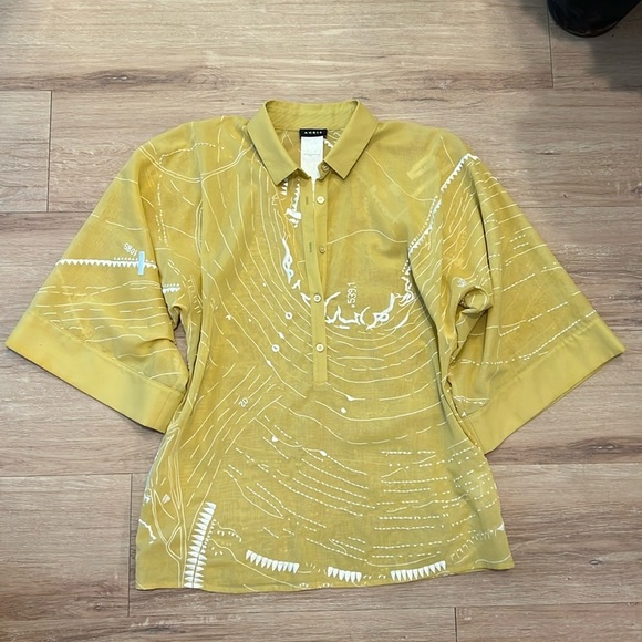 Akris - Printed Three-Quarter Sleeve Button-Up Top Size - US 4 - Picture 5 of 14